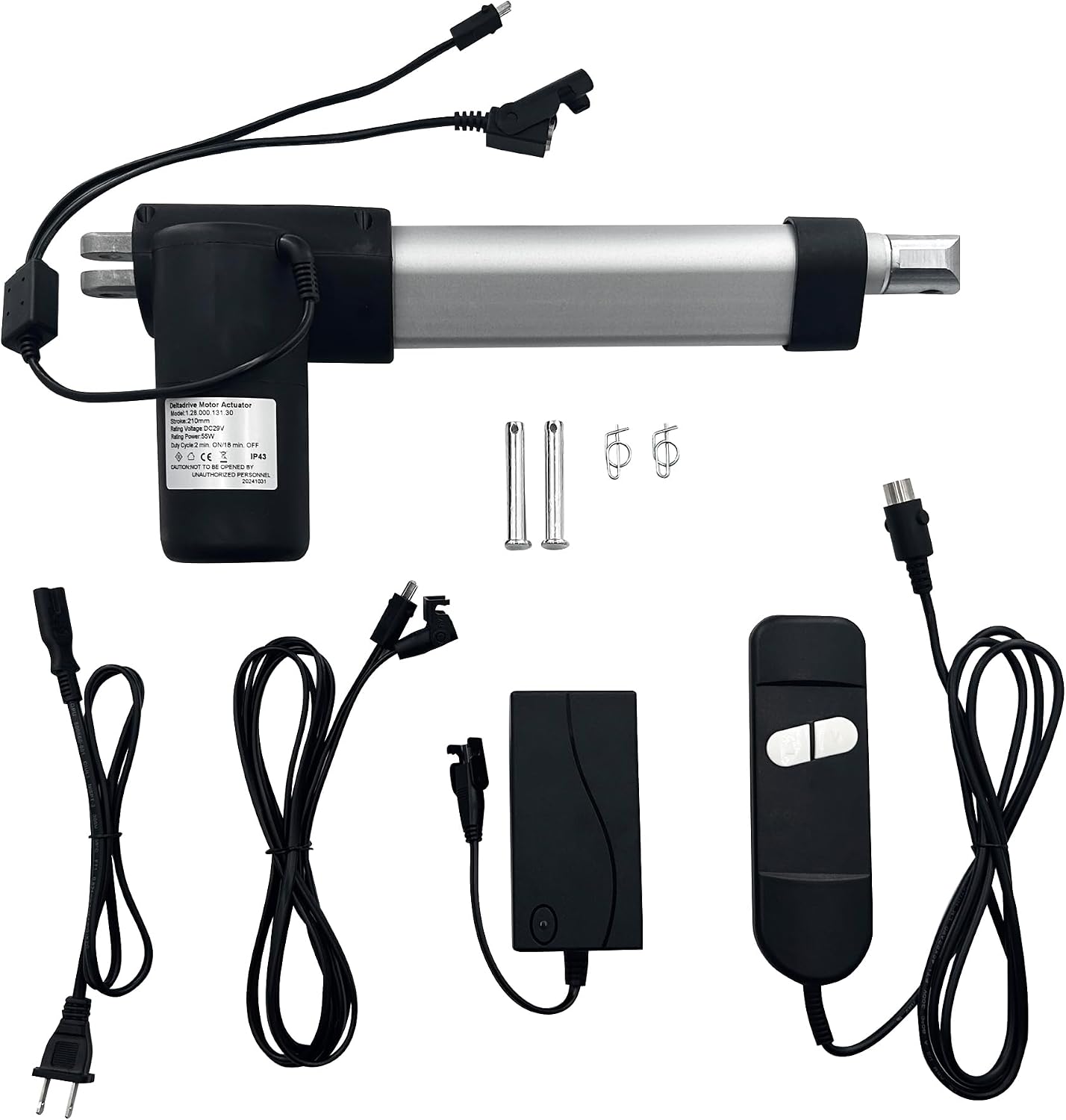 Power Recliner Deltadrive 1.28.000.131.30 Motor Actuator Kit for Lift Chair | Min Install Size:389mm, Stroke:210mm, Electric Sofa Motor Linear Actuator Replacement